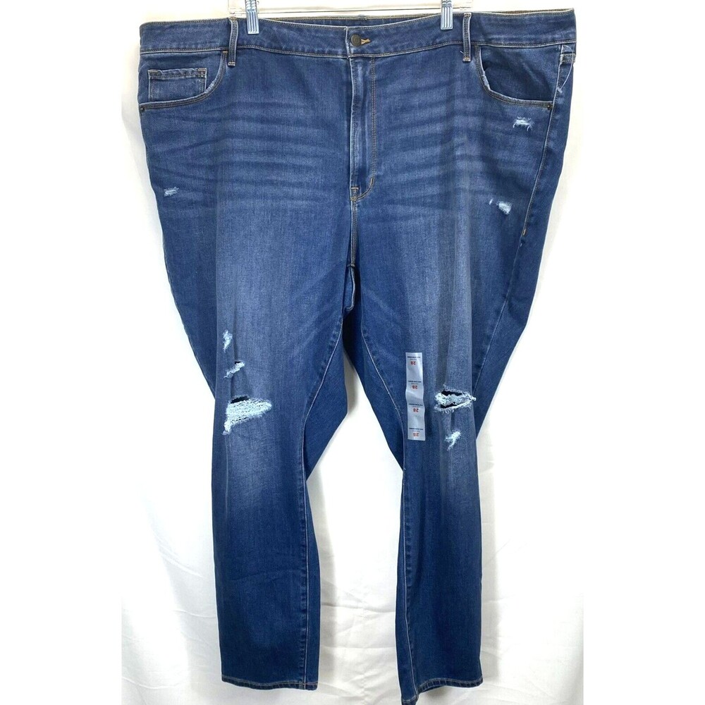 Old Navy Women's Size 28 Mid Rise Pop Icon Skinny Distressed Denim Jeans NWOT